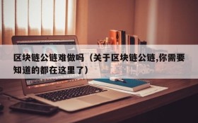 区块链公链难做吗(关于区块链公链,你需要知道的都在这里了)