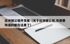 区块链公链开发者(关于区块链公链,你需要知道的都在这里了)