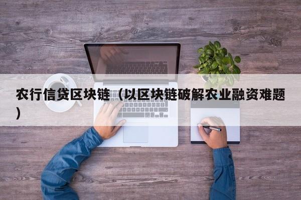 農行信貸區塊鏈（以區塊鏈破解農業融資難題）